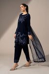 3 Piece Embroidered Velvet Suit