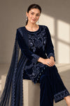 3 Piece Embroidered Velvet Suit