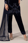 3 Piece Embroidered Velvet Suit