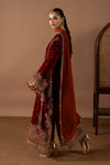 3 Piece Embroidered Velvet Suit