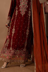 3 Piece Embroidered Velvet Suit