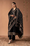3 Piece Embroidered Raw Silk Suit