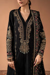 3 Piece Embroidered Raw Silk Suit