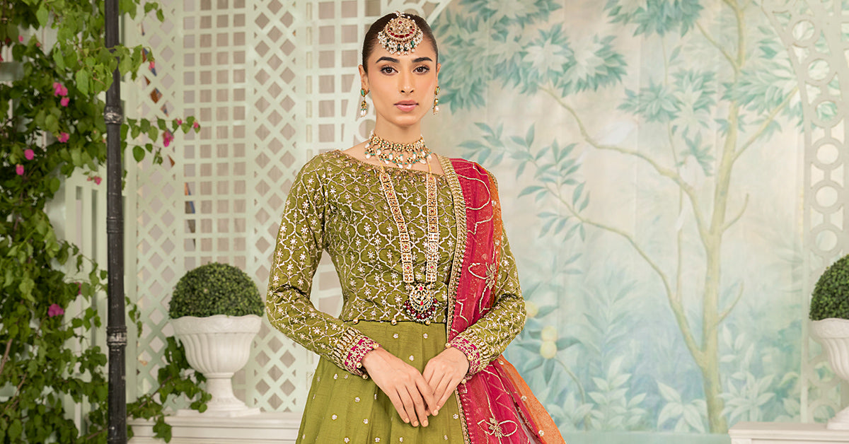 3 Piece Embroidered Raw Silk Suit