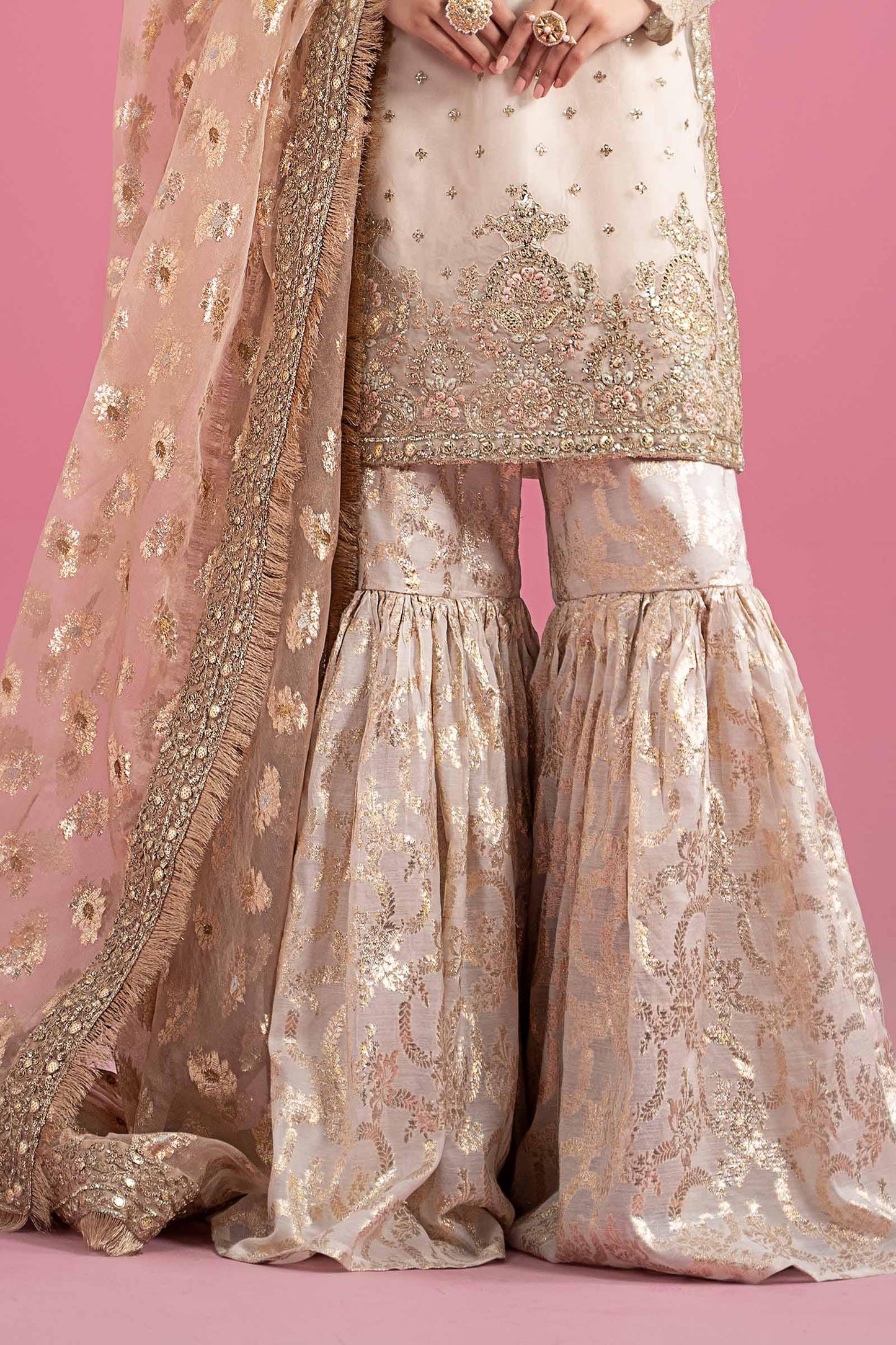 3 Piece Embroidered Organza Suit