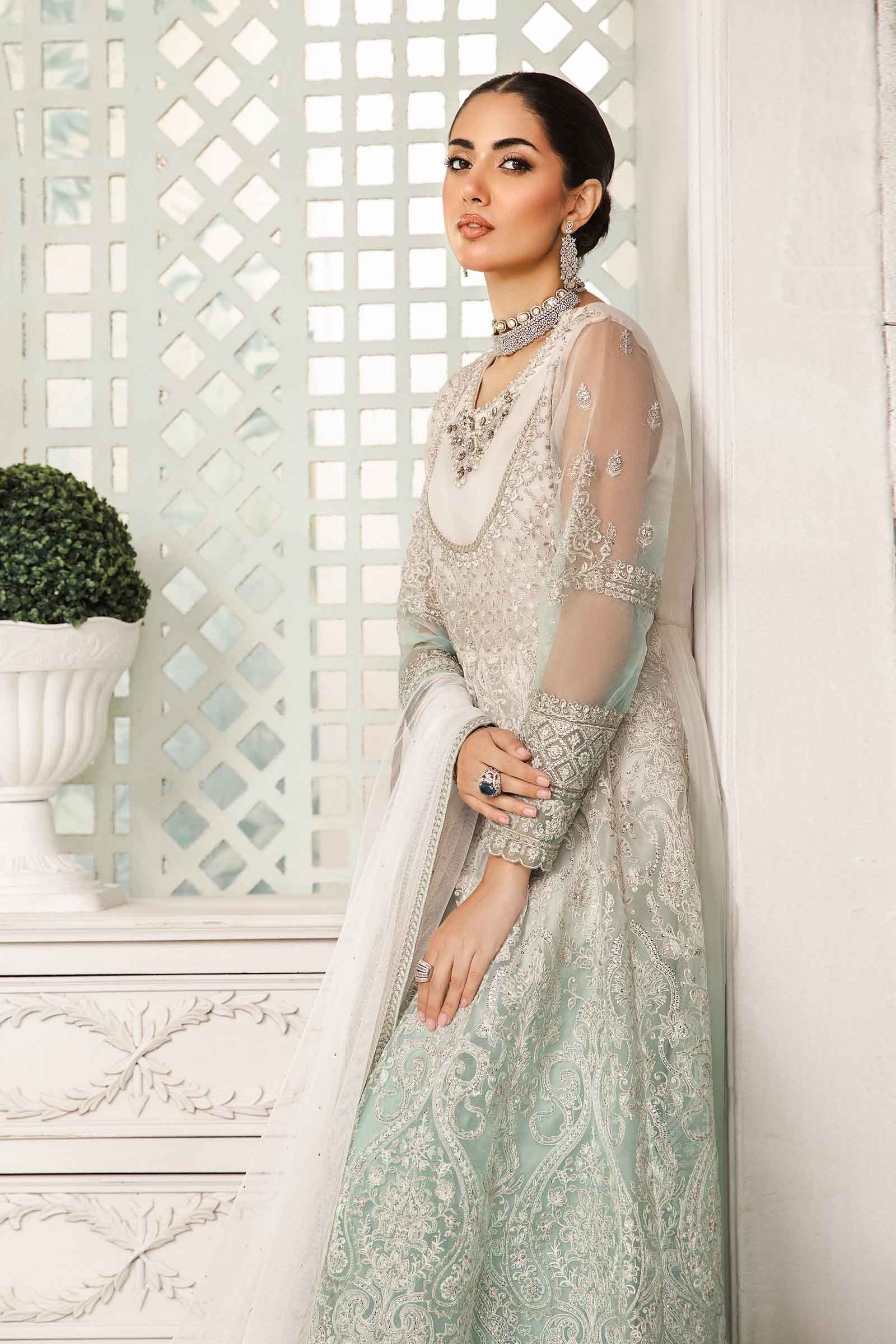 3 Piece Embroidered Organza Suit