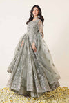 3 Piece Embroidered Organza Suit