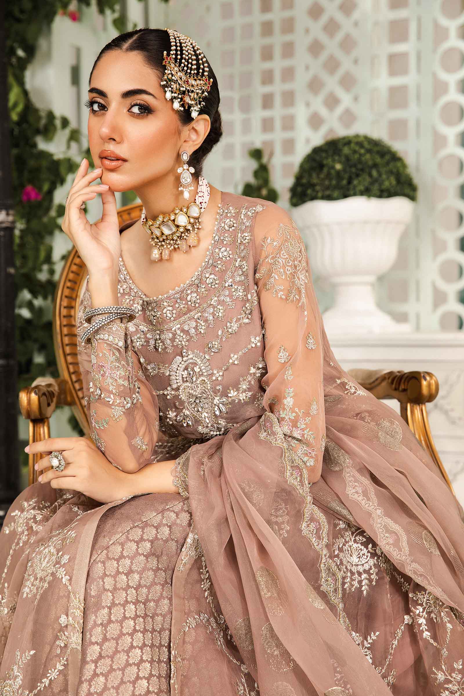 3 Piece Embroidered Organza Suit