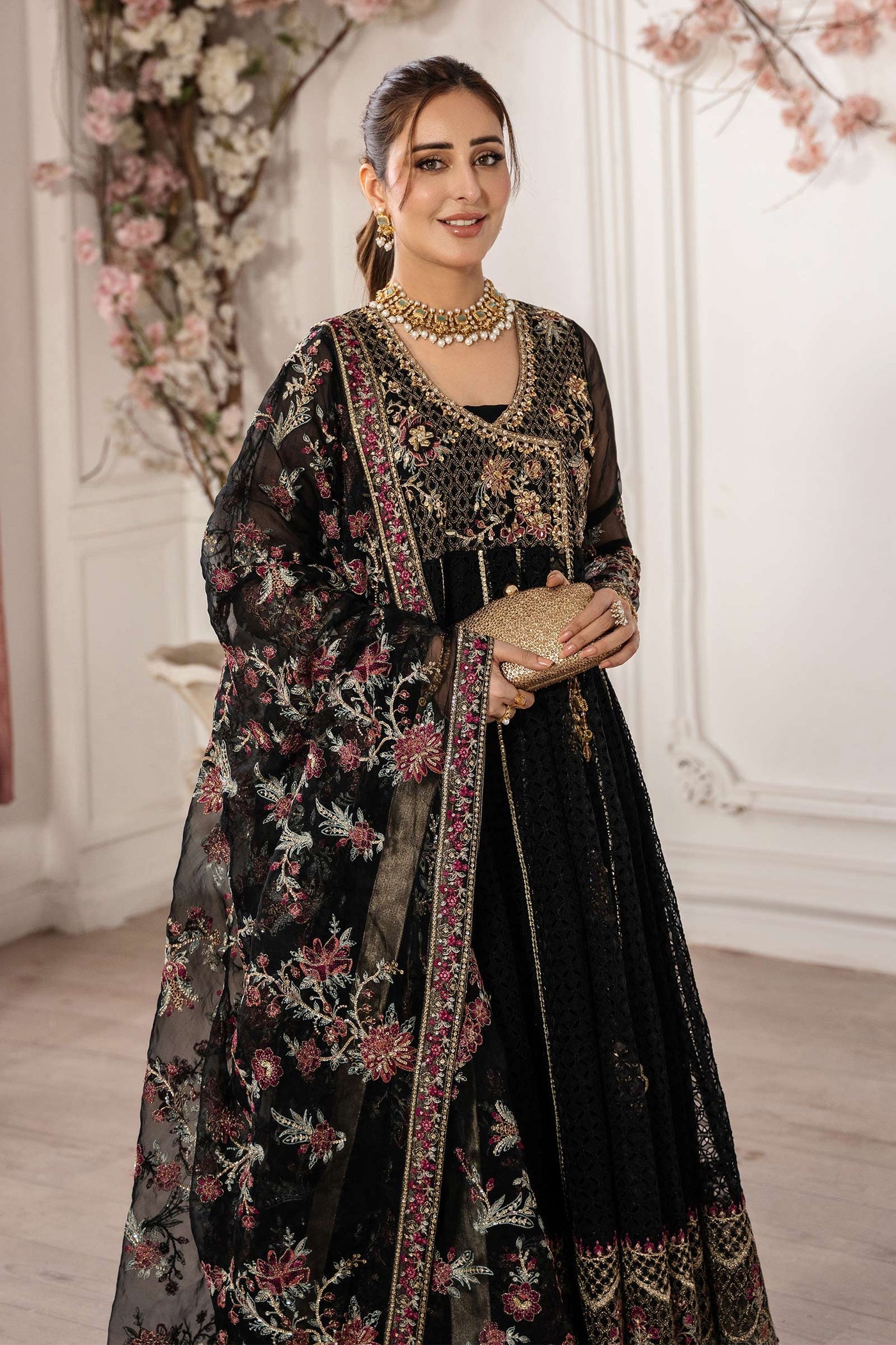 3 Piece Embroidered Organza Suit | SF-EA25-01