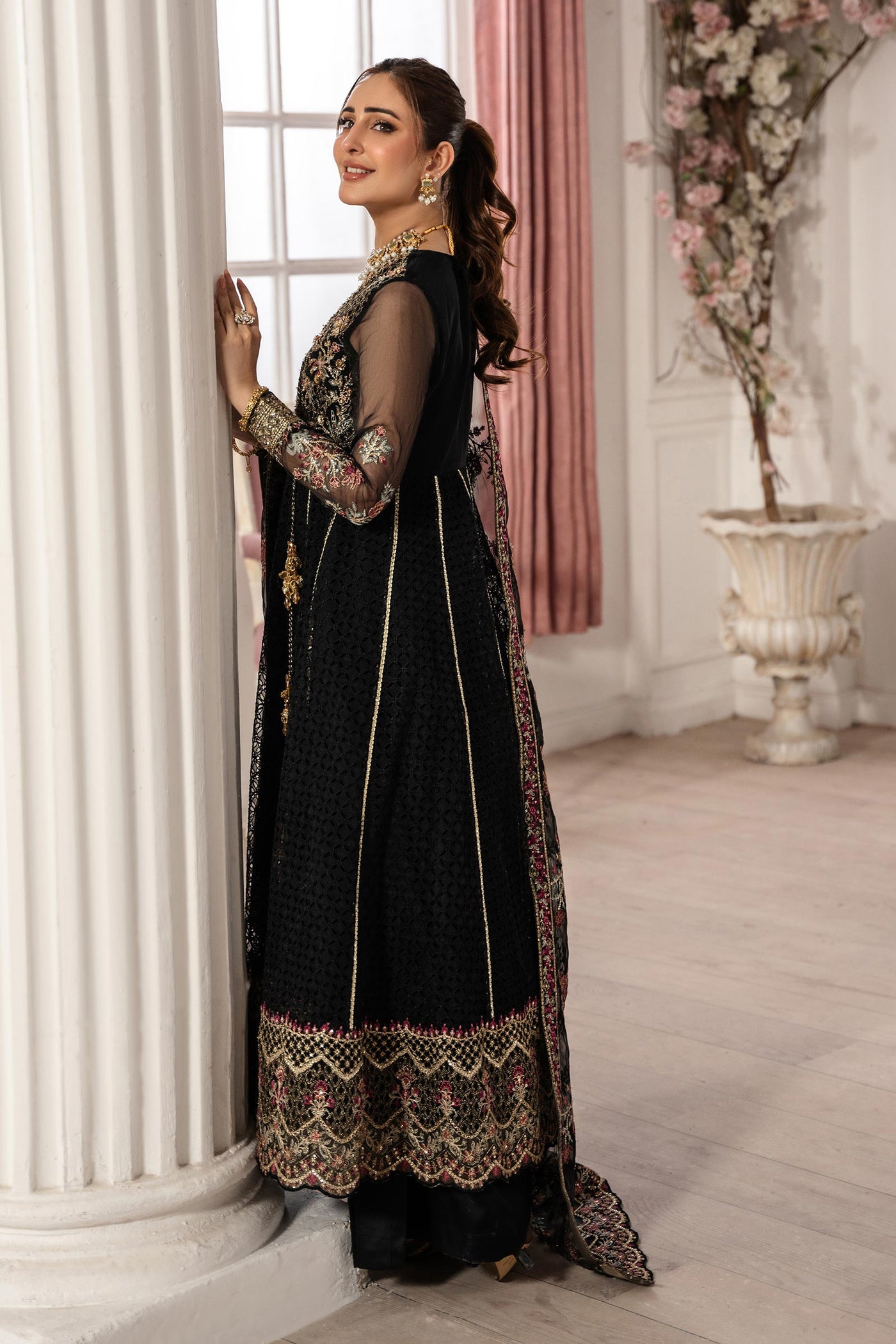 3 Piece Embroidered Organza Suit | SF-EA25-01