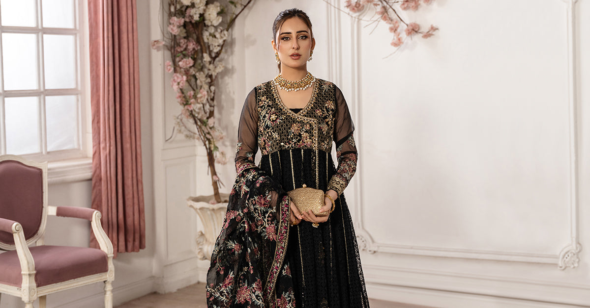 3 Piece Embroidered Organza Suit | SF-EA25-01
