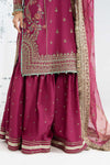 3 Piece Embroidered Raw Silk Suit
