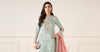 3 Piece Embroidered Raw Silk Suit
