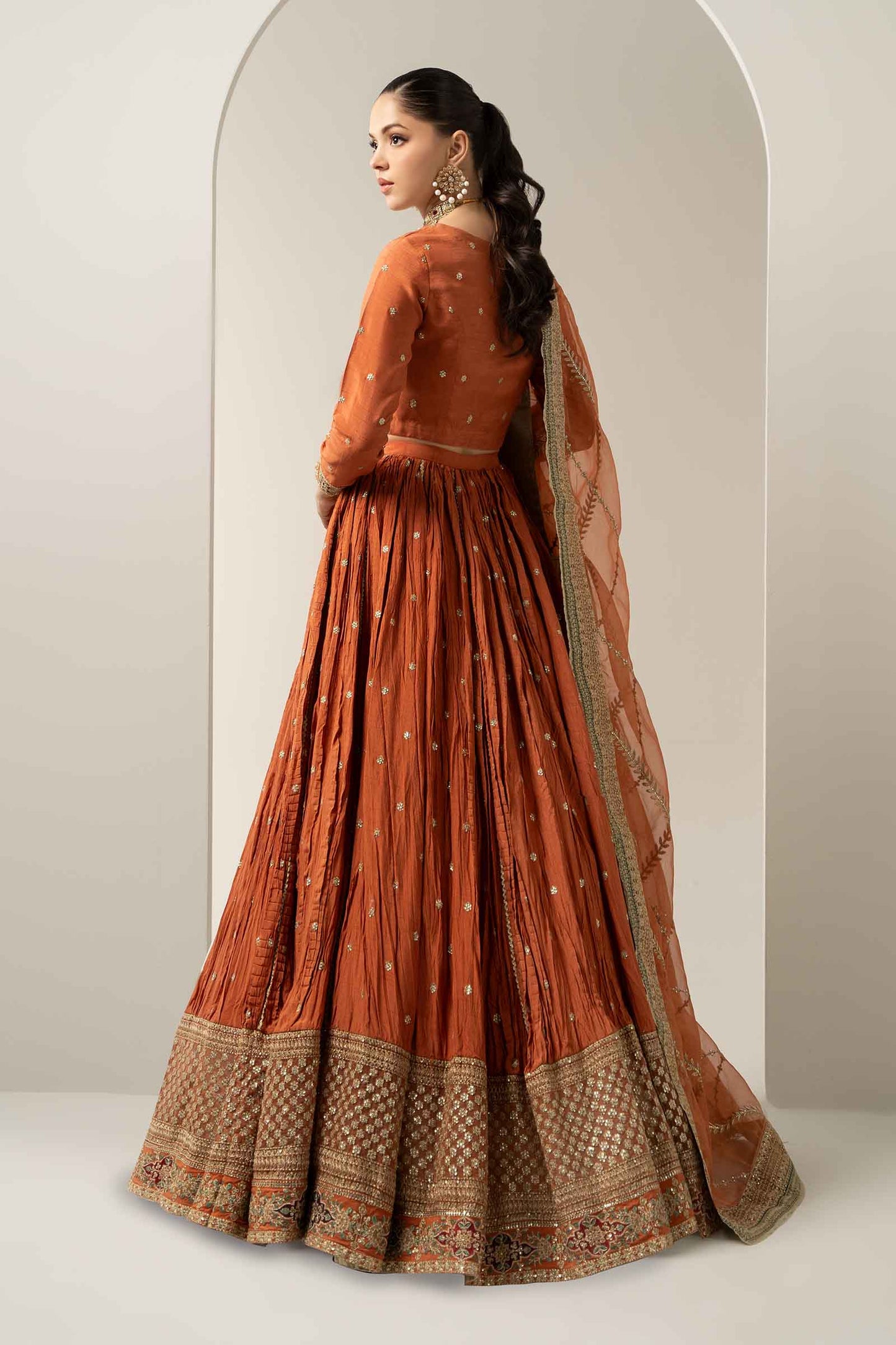 3 Piece Embroidered Raw Silk Suit