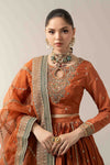 3 Piece Embroidered Raw Silk Suit