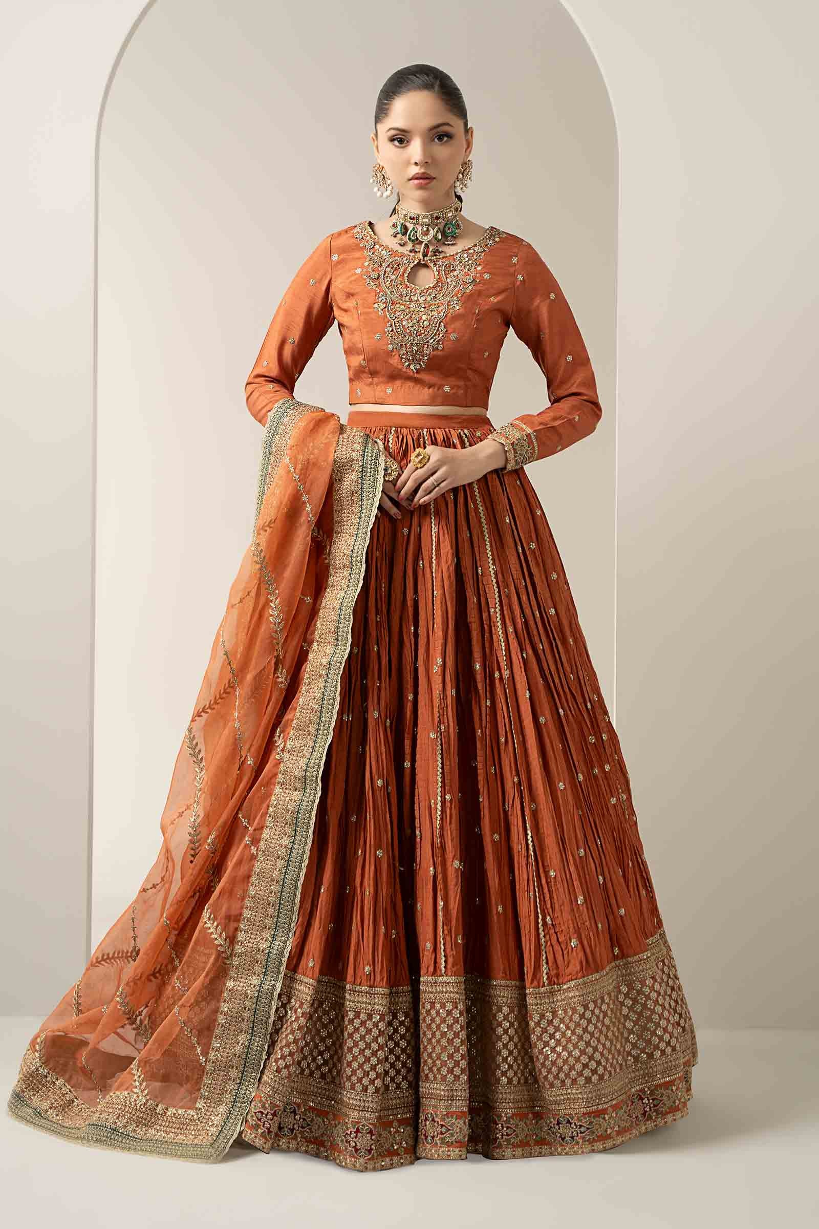 3 Piece Embroidered Raw Silk Suit