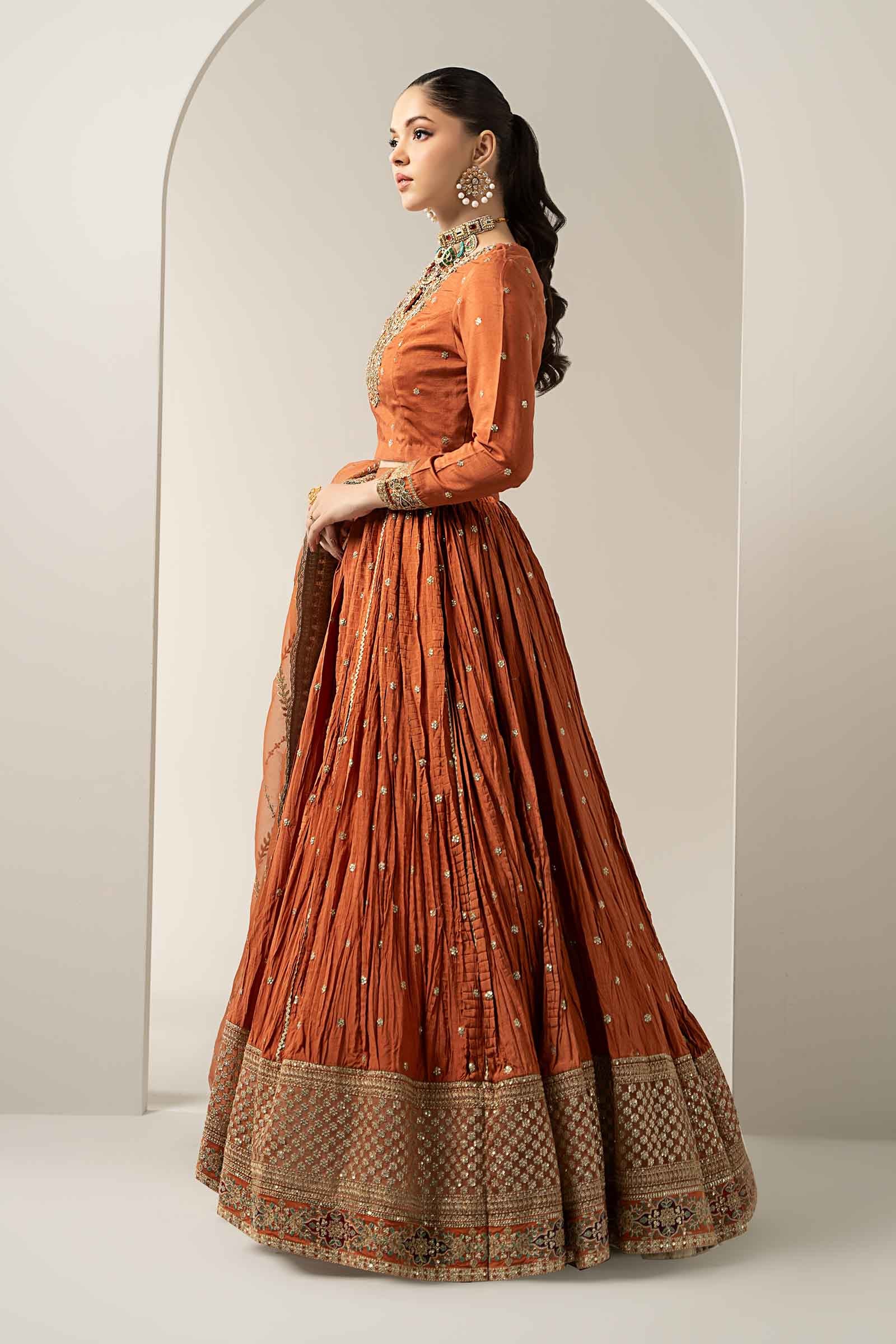 3 Piece Embroidered Raw Silk Suit