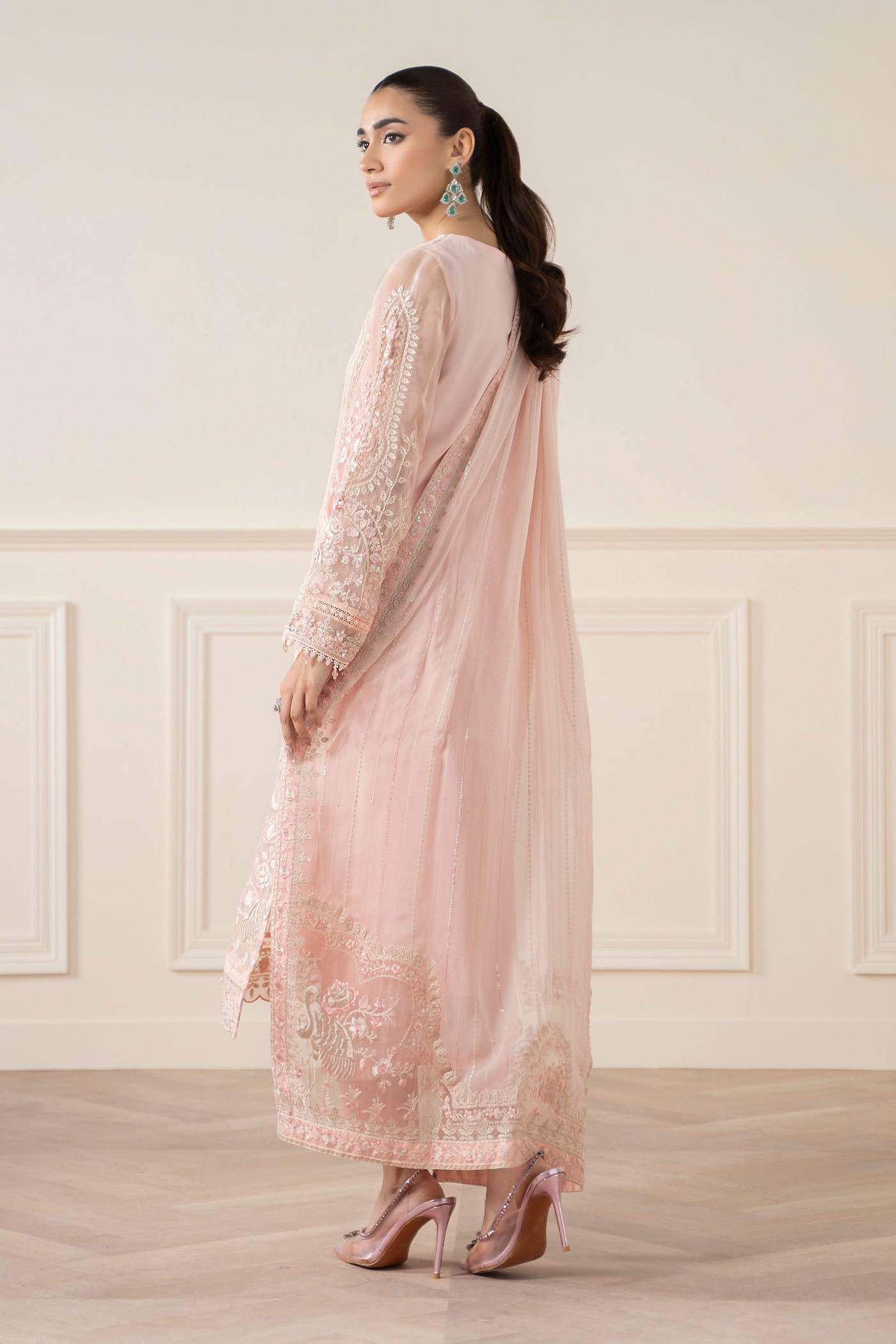 3 Piece Embroidered Chiffon Suit