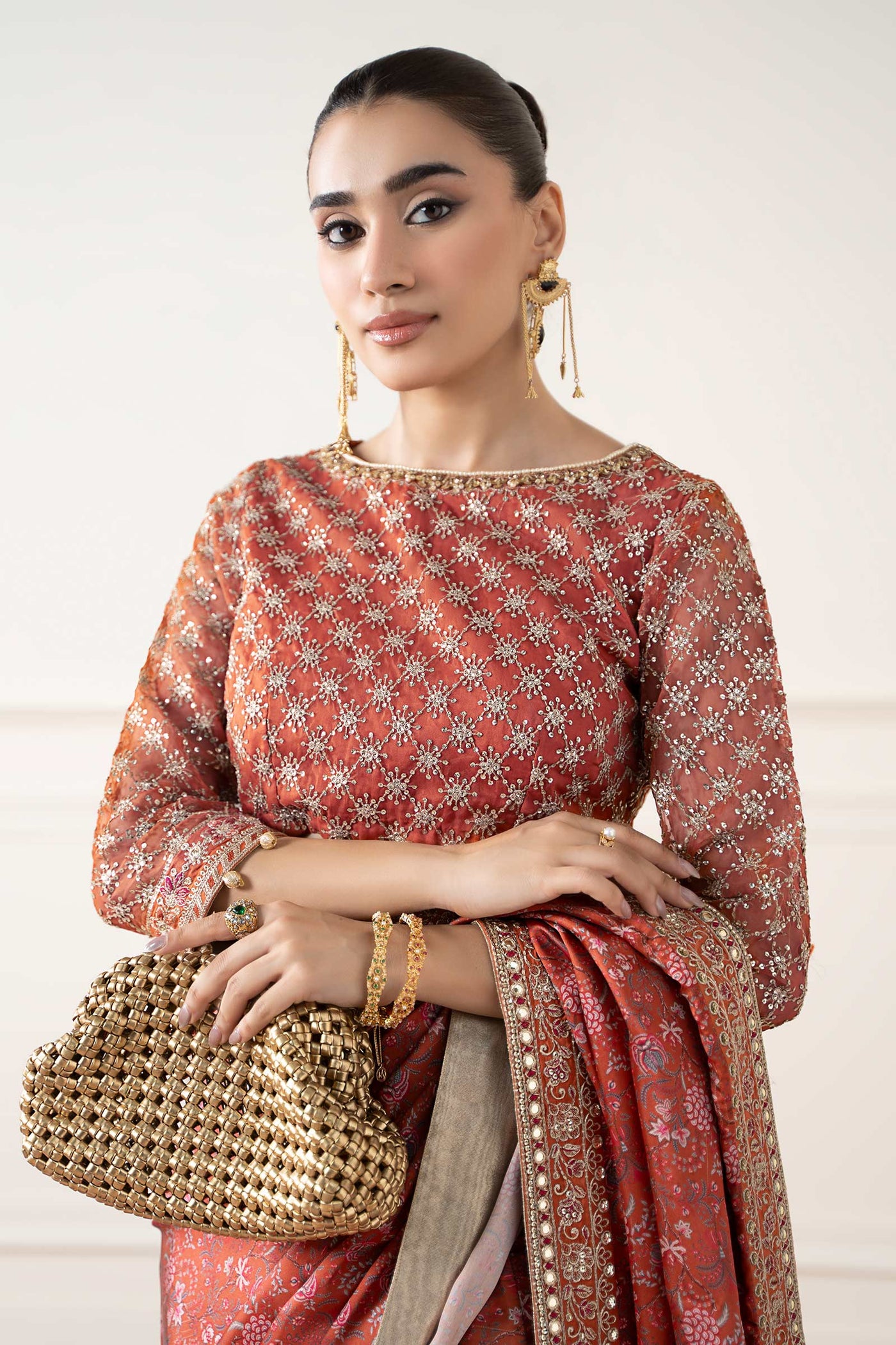 Embroidered Silk Saree