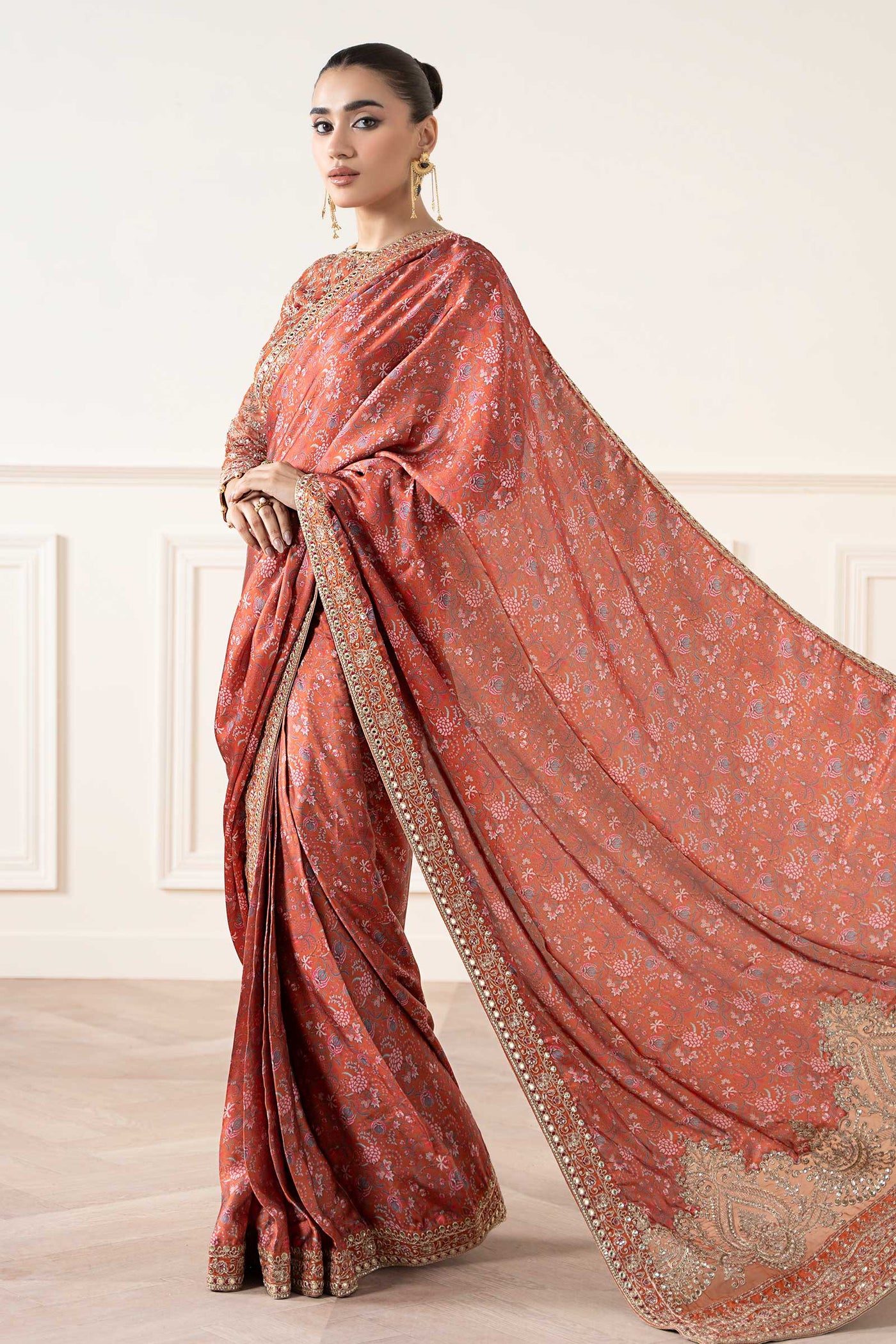 Embroidered Silk Saree