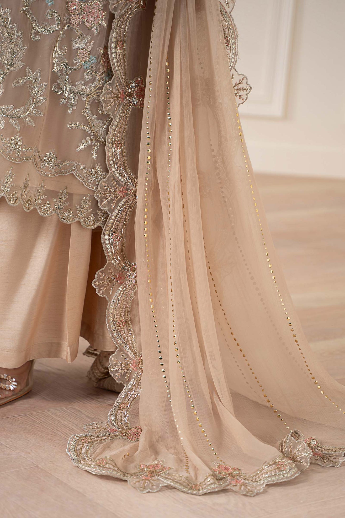 3 Piece Embroidered Chiffon Suit