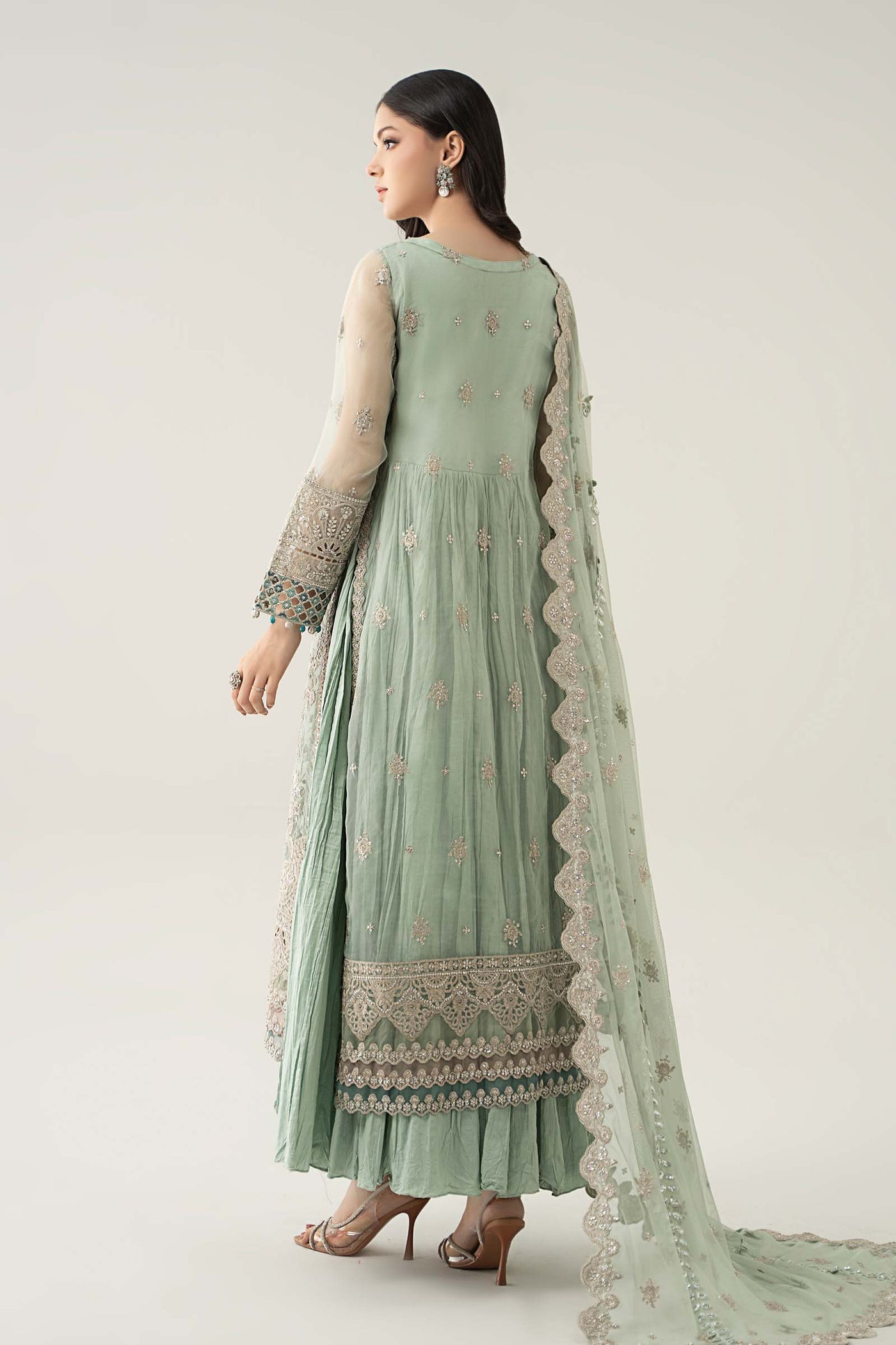 3 Piece Embroidered Organza Suit | SF-EA25-22