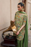 3 Piece Embroidered Raw Silk Suit