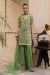 3 Piece Embroidered Raw Silk Suit