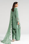 3 Piece Embroidered Raw Silk Suit