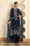 3 Piece Embroidered Tissue Silk Suit