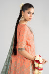 3 Piece Embroidered Raw Silk Suit