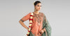 3 Piece Embroidered Raw Silk Suit