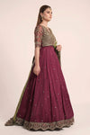 3 Piece Embroidered Raw Silk Suit