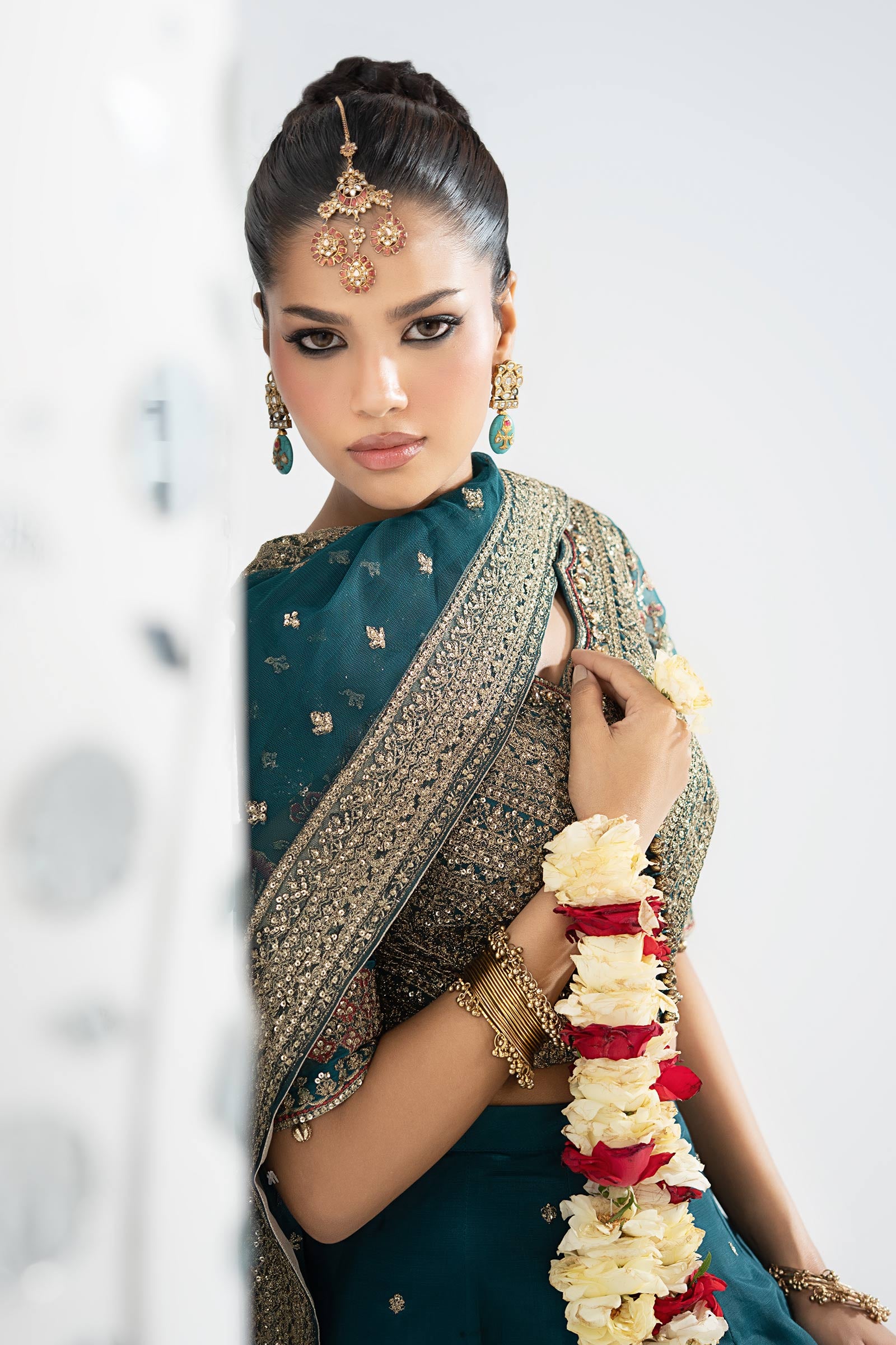 3 Piece Embroidered Raw Silk Suit