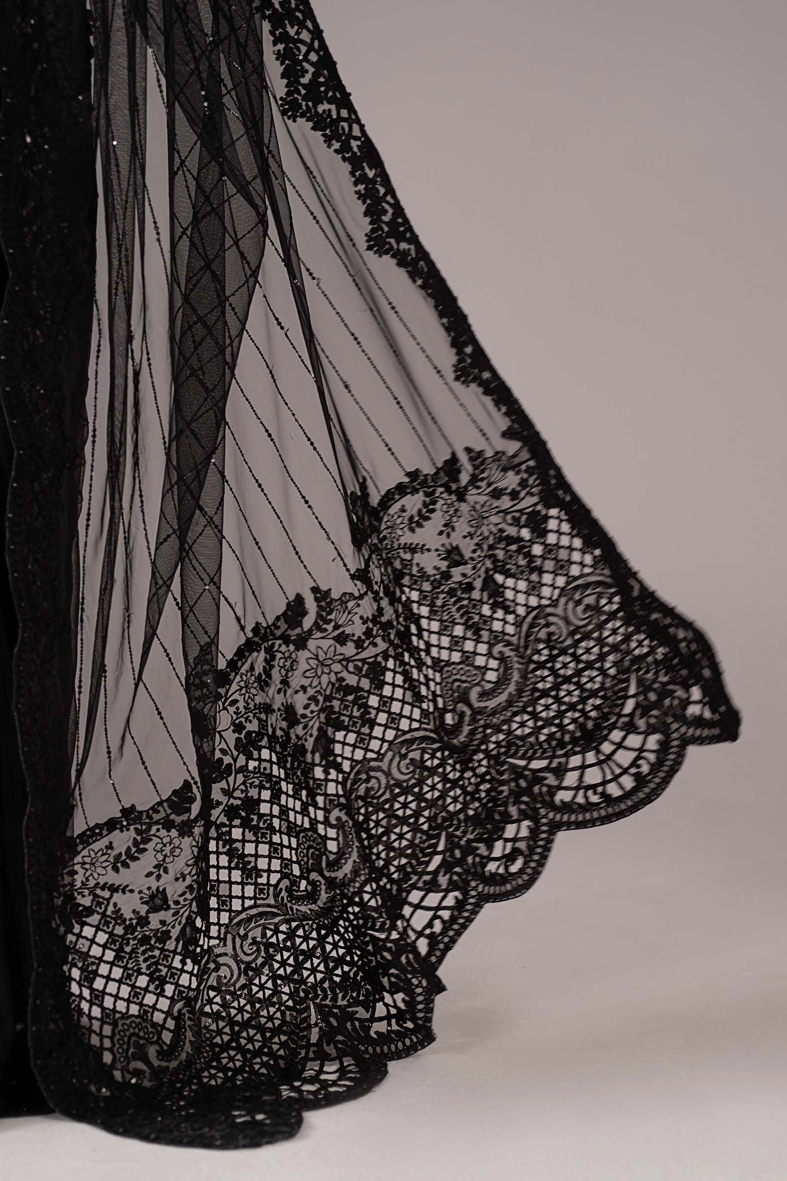 Embroidered Net Saree