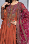 3 Piece Embroidered Raw Silk Suit