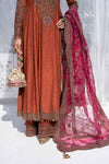 3 Piece Embroidered Raw Silk Suit