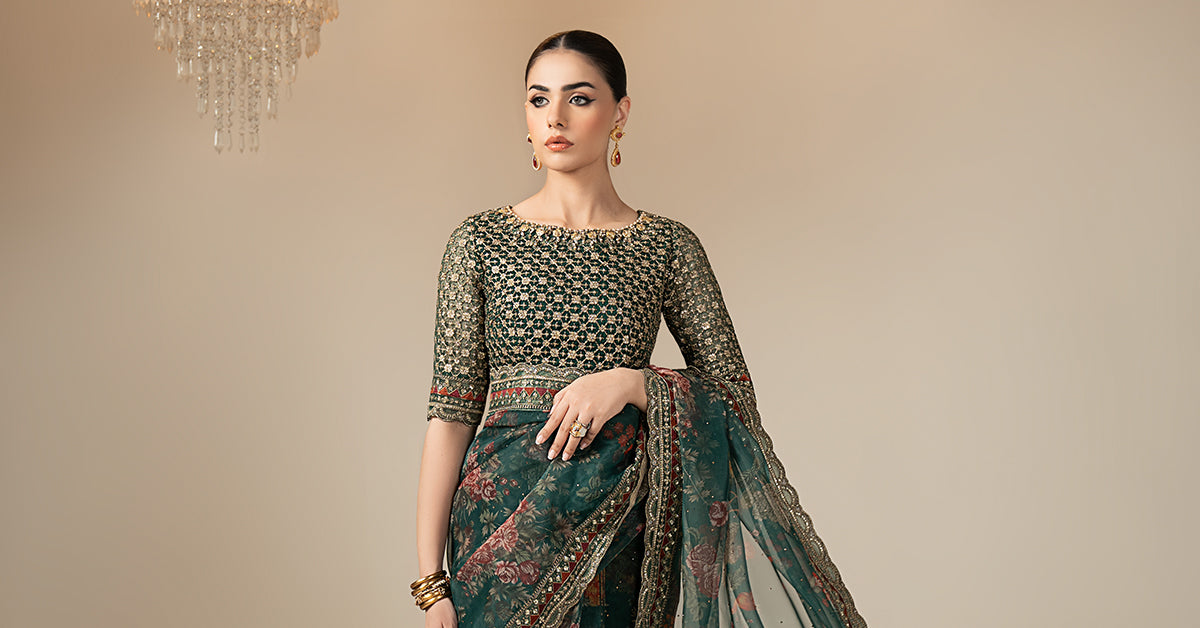 Embroidered Organza Saree