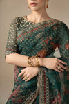 Embroidered Organza Saree