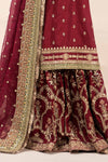 3 Piece Embroidered Raw Silk Suit
