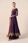 3 Piece Embroidered Raw Silk Suit