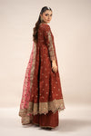 3 Piece Embroidered Raw Silk Suit