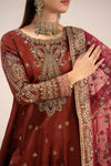 3 Piece Embroidered Raw Silk Suit
