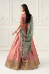 3 Piece Embroidered Raw Silk Suit
