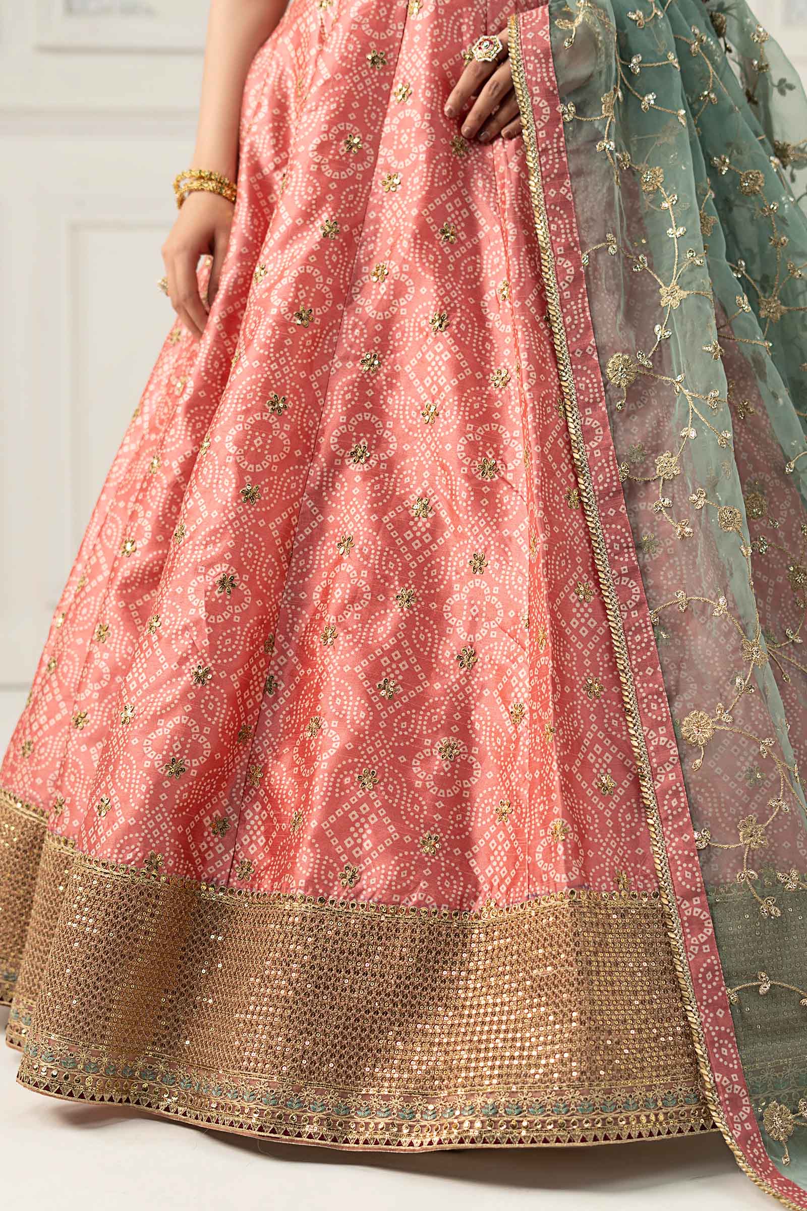3 Piece Embroidered Raw Silk Suit