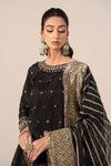 3 Piece Embroidered Raw Silk Suit