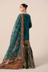 3 Piece Embroidered Raw Silk Suit
