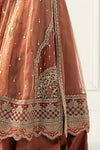 3 Piece Embroidered Zari Net Suit
