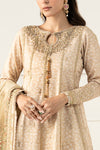 3 Piece Embroidered Raw Silk Suit