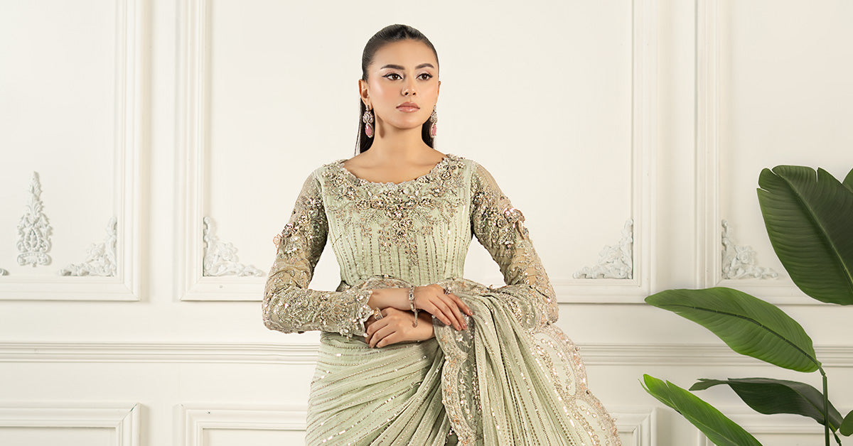 Embroidered Chiffon Saree